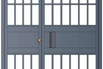 （雙扇電控平開門、柵欄門）